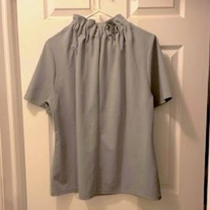 Ann Taylor Ruffle Crew Neck Top